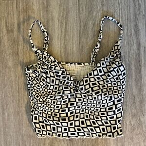 Stylish Black and White Geometric Tank top
